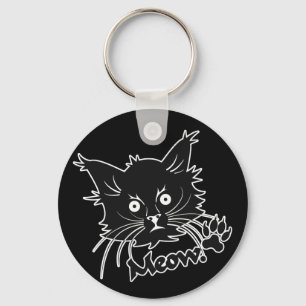 Llavero del personalizado del gato negro