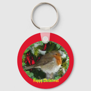 Llavero del petirrojo del navidad
