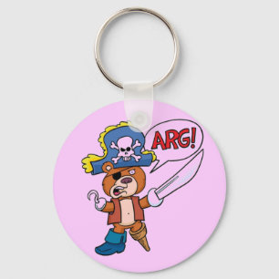 Llavero del pirata del oso de peluche