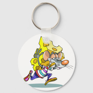 Llavero del queso del ratón que lleva