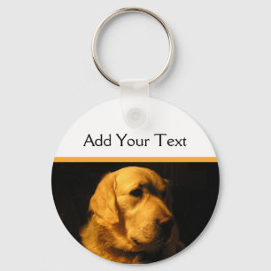 Llavero del retrato del golden retriever