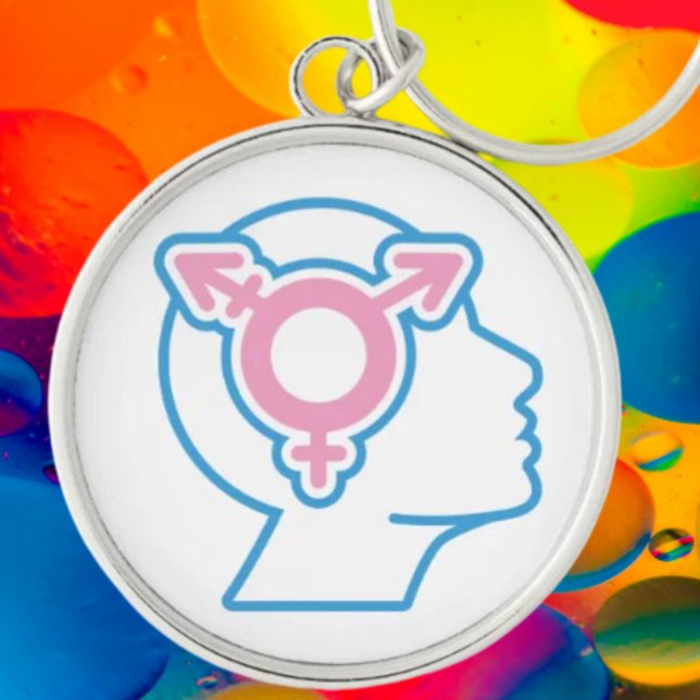 Llavero del Símbolo del Orgullo Trans (Subido por el creador)