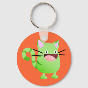 Llavero del verde de la despedida del gatito