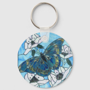 Llavero del vitral de la mariposa