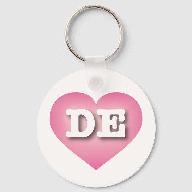 Llavero Delaware Pink Fade Heart - Me encanta DE (Anverso)