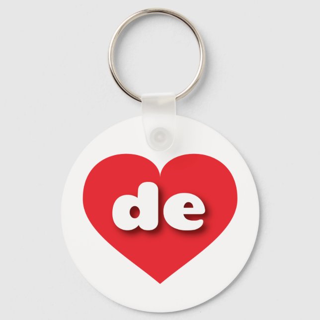 Llavero Delaware Red Heart - Me encanta DE (Anverso)