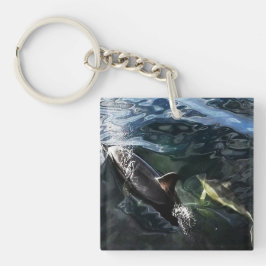 Llavero Delfín Bebé Con Madre Regalo De La Naturaleza Oceá