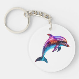 Llavero Delfín colorido vibrante