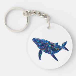 Llavero Delfín de diamante - Arte vibrante