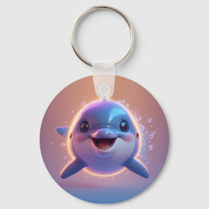Llavero 🐬 Delfín de Dibujos Animados Animal Marinho Lindo