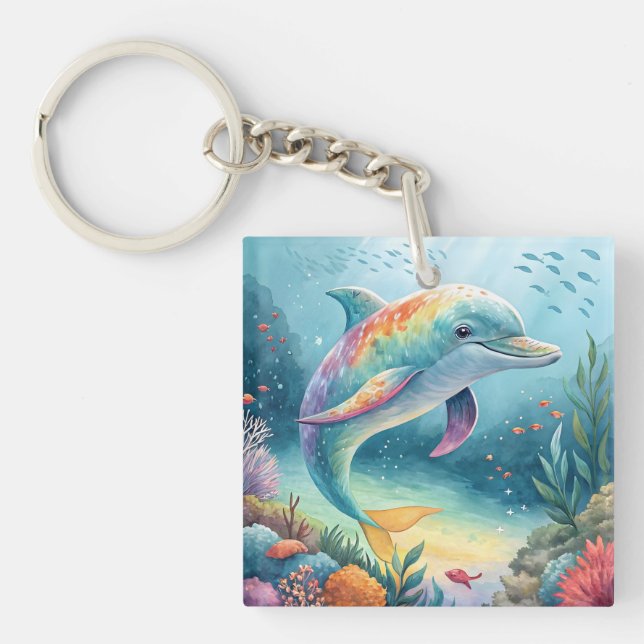 Llavero Delfín subacuático (Frente)