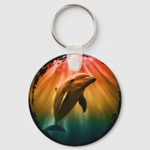 Llavero delfín verano mar océano atardecer 