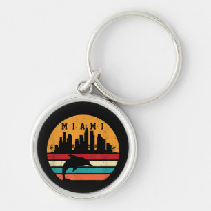 Llavero Delfín Vintage Silueta Miami 80 Souvenir Dolp