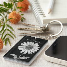 Delicada margarita negra y blanca