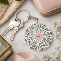 Delicado Monograma Floral Personalizado