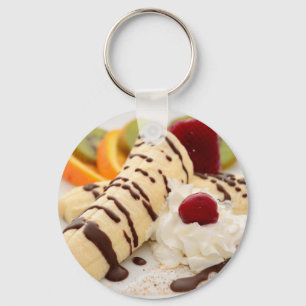 Llavero Deliciosa crema batida y postre banana