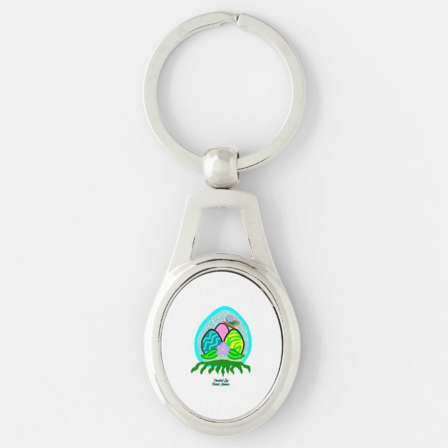 Llavero Delightning Easter Eggs Oval Keychain (Anverso)