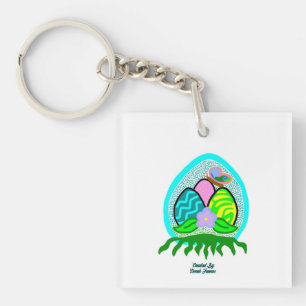 Llavero Delightning Eggs Square Keychain