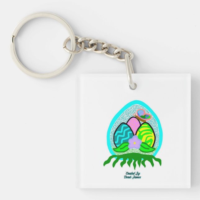 Llavero Delightning Eggs Square Keychain (Frente)