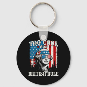 Llavero Demasiado genial para la regla británica bandera a