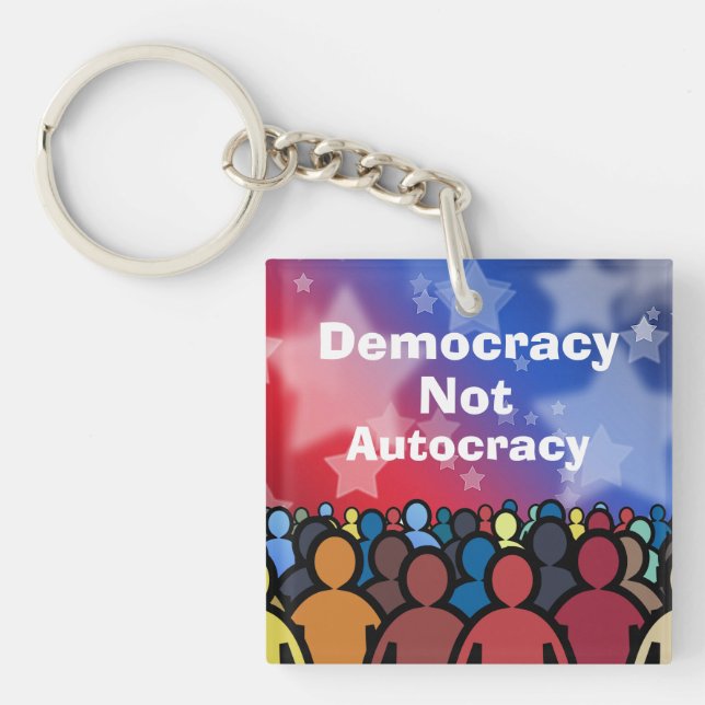 Llavero Democracia No Autocracia (Frente)