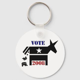 LLAVERO DEMÓCRATA DE VOTO EN KEYCHAIN 2008