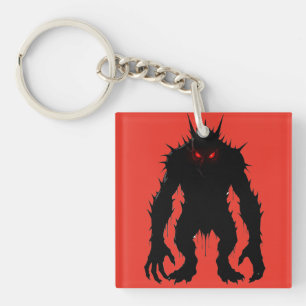Llavero Demonio de la Sombra Monstruo Ojos Rojos Terror re