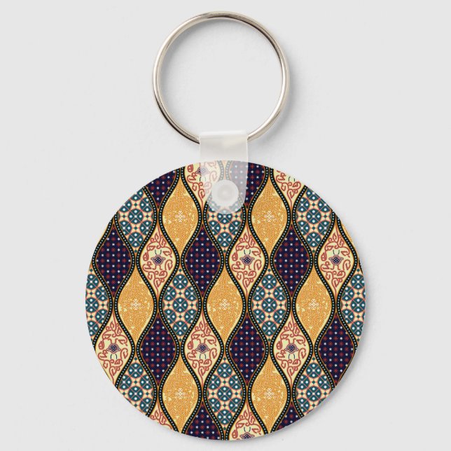 Llavero Denim Blue Art Nouveau: sin foco (Anverso)