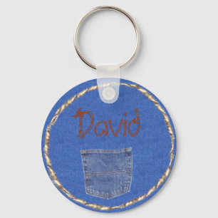 Llavero Denim keychain and pocket with name