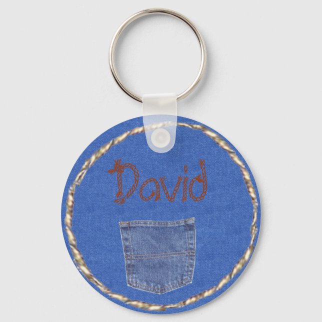 Llavero Denim keychain and pocket with name (Anverso)