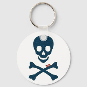 Llavero denim skull
