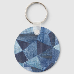 Llavero Denim Urban: Doloridos Parchwork a rayas.