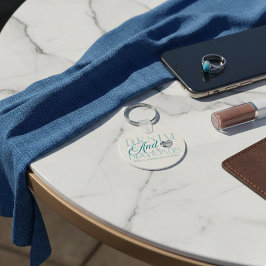 Llavero Denim y diamantes - Diseño de soltera occidental