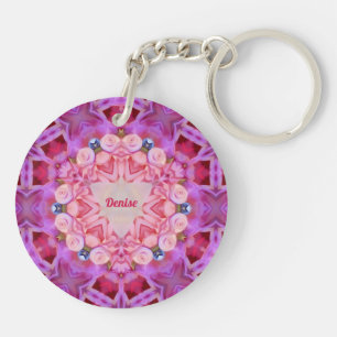 Llavero DENISE ~ Green Mauve Color rosa ~