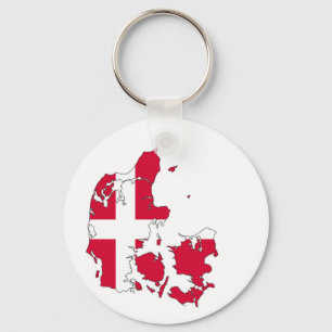 Llavero denmark country map forma danish