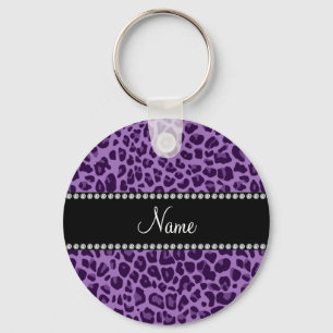 Llavero Denominación personalizada patrón de leopardo p