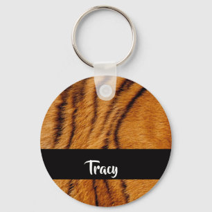Llavero Denominación personalizada, piel de tigre