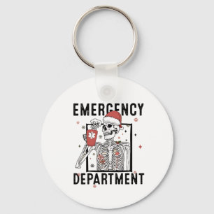Llavero Departamento de Emergencia Skeleton Enfermería Caf