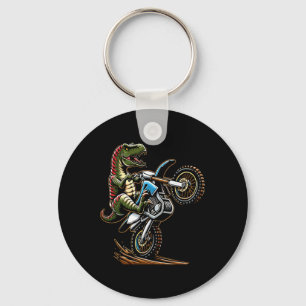 Llavero Deporte de motocicleta de dinosaurio de ciclismo d