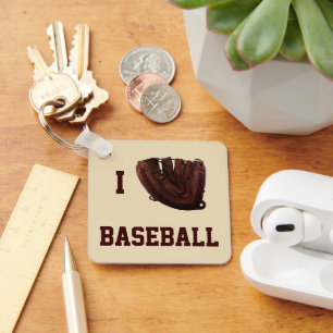Llavero Deportes Antiguos, Me Encanta el Béisbol, Guante d