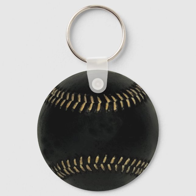 Llavero deportes, béisbol negro (Anverso)