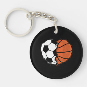 Llavero Deportes de corazón Fútbol Baloncesto Amante del b