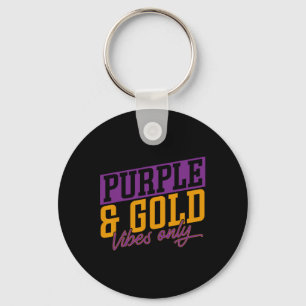 Llavero Deportes De Esquemas De Vibes Morado Y Oro
