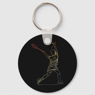 Llavero Deportes interiores de arte de Badminton Linie