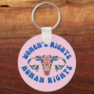 Llavero Derechos de la mujer Derechos humanos Floral Uteru