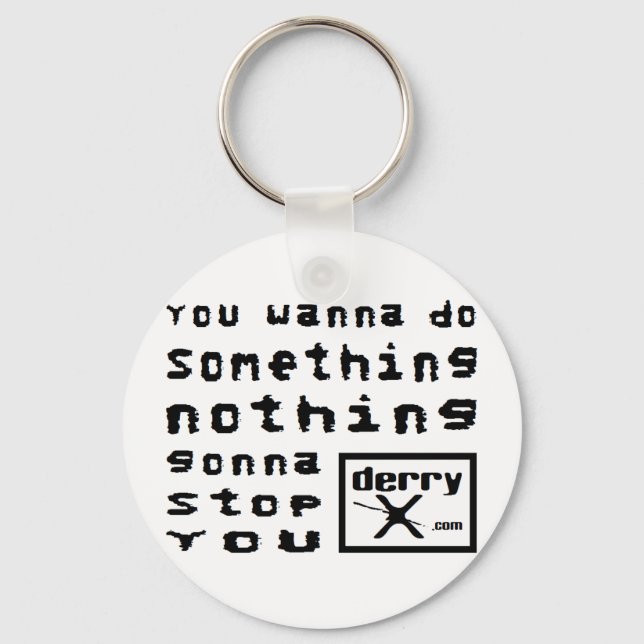 Llavero derryX.com ¡Salte la cadena de claves del ornament (Anverso)