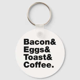 Llavero Desayuno (Bacon, Huevos, Tostadas y Café).