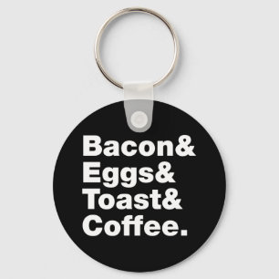 Llavero Desayuno (Bacon, Huevos, Tostadas y Café). Keychai