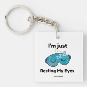 Llavero Descansando Mis Ojos Nombre Personalizado Chiste P
