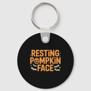 Llavero Descanso Cara De Calabaza Negrita T Halloween Tee